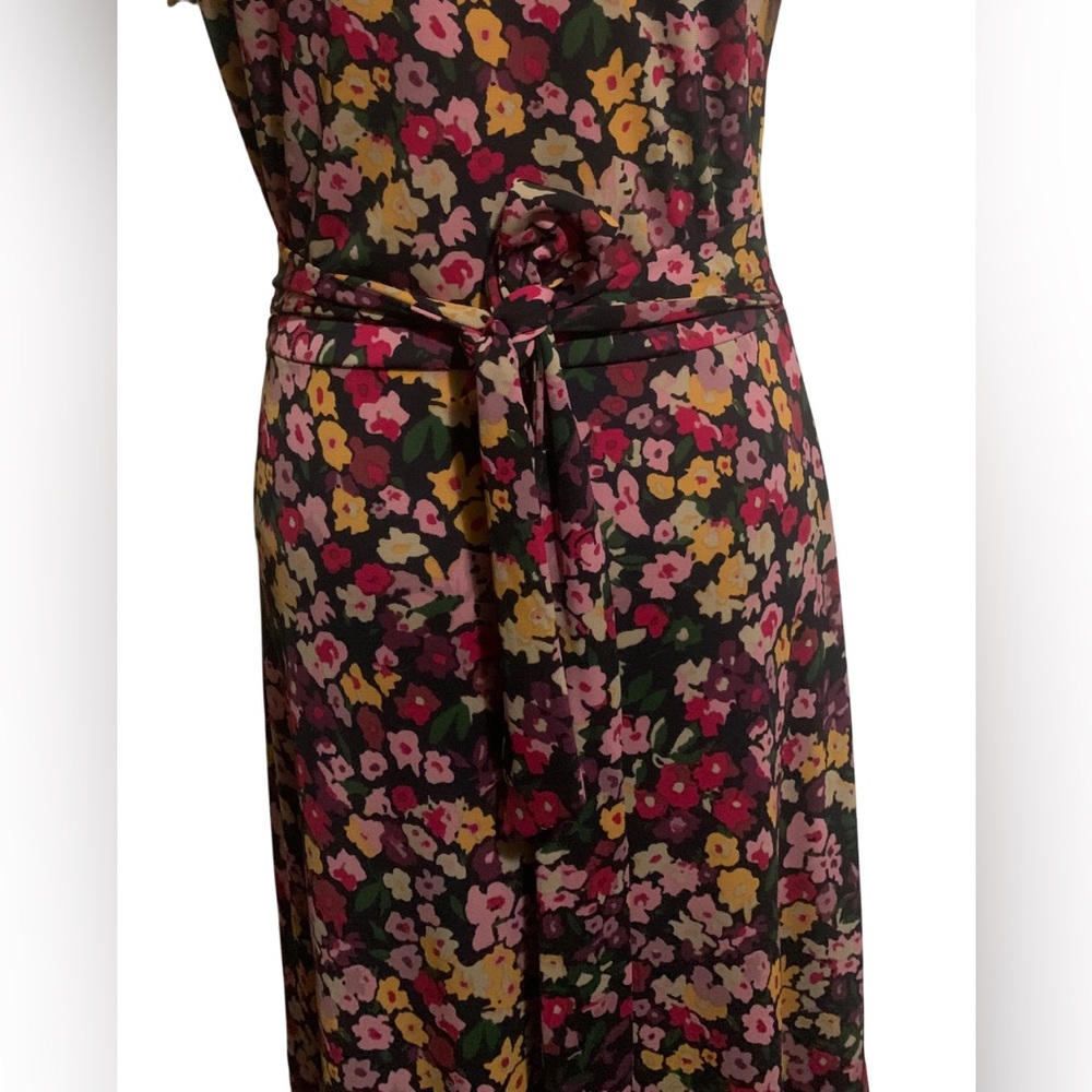 Lauren Ralph Lauren Black Label Women Multicolor Floral High Low Wrap Dress NWOT - Picture 11 of 16